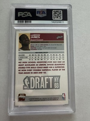 2003 Topps Basketball LeBron James Rookie PSA 6 #221 | eBay