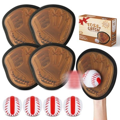 Toss and Catch Ball Game Set for Kids - 4Packs Sticky Baseball Glove GameTrai...