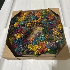 Babies breath wreath multiple colors 14 inch round