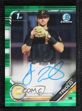 2019 Bowman Draft Chrome Pick Green Refractor 24/99 Jared Triolo Auto 0p45