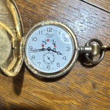 Arnex Mechanical Pocket Watch White Arabic Di...