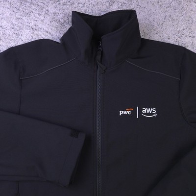 Helly Hansen Jacket Mens Small Workwear AWS PWC Softshell Windbreaker Black NWOT