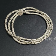 Silver-Plated Necklace Thin Copper Silver Chain Unique and Elegant 60cm