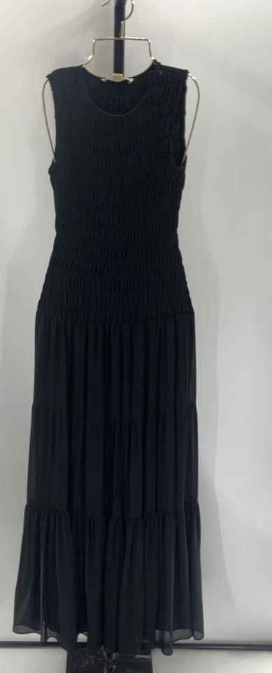 Michael Kors Black Basic Sleeved Dress XS