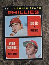 1971 Topps #138 Rookie Stars Joe Lis / Willie Montanez Phillies BASEBALL Card EX. rookie card picture