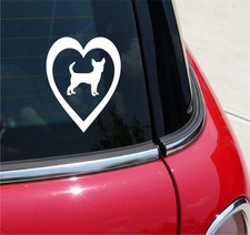 CHIHUAHUA IN HEART LOVE MY DOG FUNNY CUTE GRAPHIC DECAL STICKER DECOR