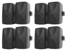 8 Rockville WET-7020B Black 70V 5.25" Commercial Indoor/Outdoor Wall Speakers