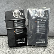Vintage Toshiba RP-30 Super Mini FM Stereo Radio Japan 1 Tested Plus 1 For Parts