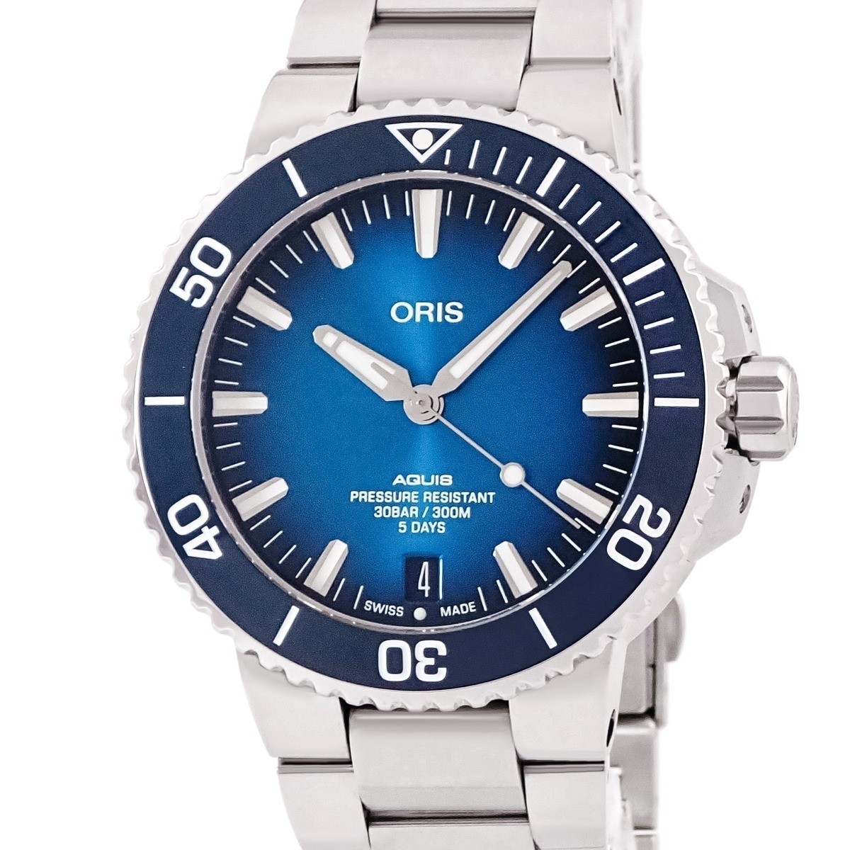 Oris Aquis Date Caliber 400 01 400 7763 4135 07 8 24 Blue Unidirectional Rotatin