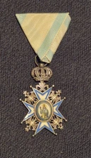 Original OLD , SILVER, Serbian Order Of Saint Sava 4th Class.