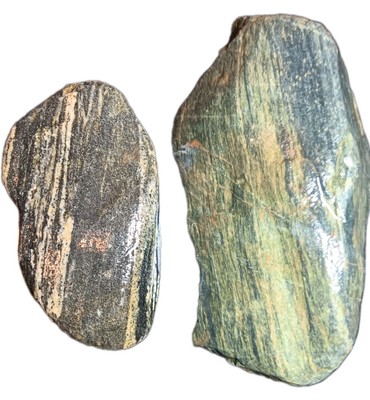 Both Of These Rough Banded Stones Weighing 1.76 Lbs Altogether