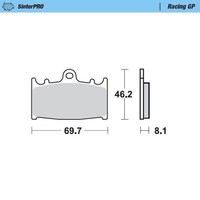 Motomaster Vorder Links Pro Racing GP Sinter BremsbeläGe Husqvarna FX 450 17