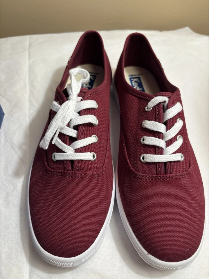 Keds Women’s Maroon Canvas Champion Sneakers Size 7.5 - Image 2 of 4