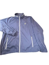 Masters Tech Full Zip Windbreaker Jacket Men’s Xxl Blue Augusta National Golf