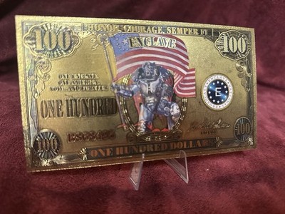 Fallout Enclave $100 Gold Foil Bill Collectible Currency Note