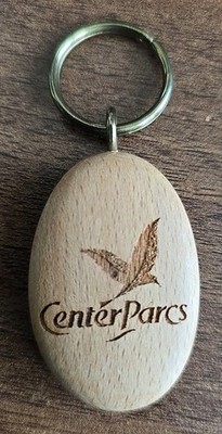 Schlüsselanhänger Schlüsselring - Vintage Holz Center Parcs Logo