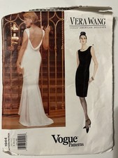 Vera Wang Vogue 1944 Sewing Pattern Dress Size 8-10-12 Evening Gown
