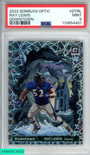 2022 PANINI DONRUSS OPTIC DOWNTOWN RAY LEWIS #DTRL RAVENS HOF PSA 9 MINT