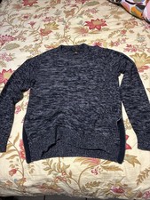 G by Guess Mens Pullover Sweater Sz M Side Zip Up Used