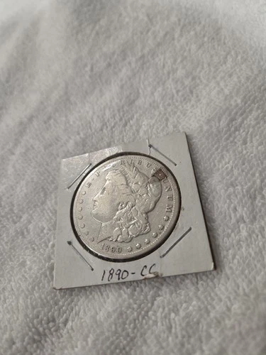 1890 CC Morgan Silver Dollar VF Details Better Date CC