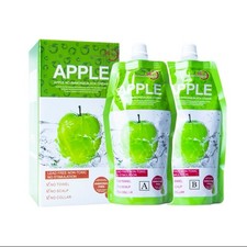 DARK BROWN HAIR DYE CREAM 500ml 2/Pack APPLE Black Hair Dye Shampoo 100 Gray