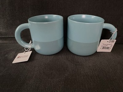 2 Stk. Becher Maxwell & Williams 350ml Hellblau/Aqua Mikrowellen & Spülmaschine