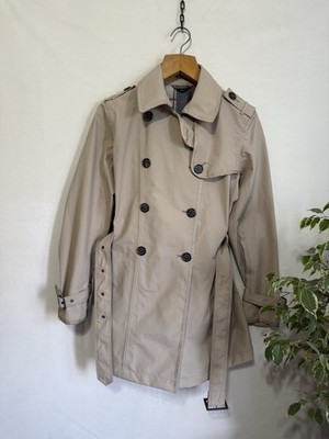Barbour Maia Showerproof Trench Coat Jacket Beige New U.K. Size 12
