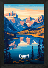 Banff Nationalpark Landschaft gerahmtes Wandbild Poster Leinwanddruck Bild