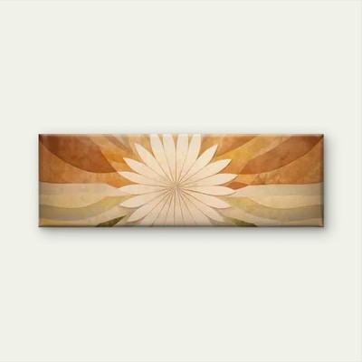 Panoramic Abstract Geometric Floral Designs Canvas Print Wall Art Home Decor