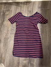 Juniors Gap Dress Size Medium Vintage Blue and Red Striped Short Sleeve