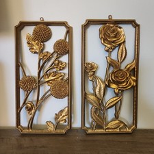 MCM Syroco Wall Decor Plaques Floral Syracuse Ornamental Co. Made In USA