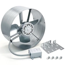 15" Gable Mount Vent Attic Fan, Exhaust Ventilation Fan with Adjustable Therm...