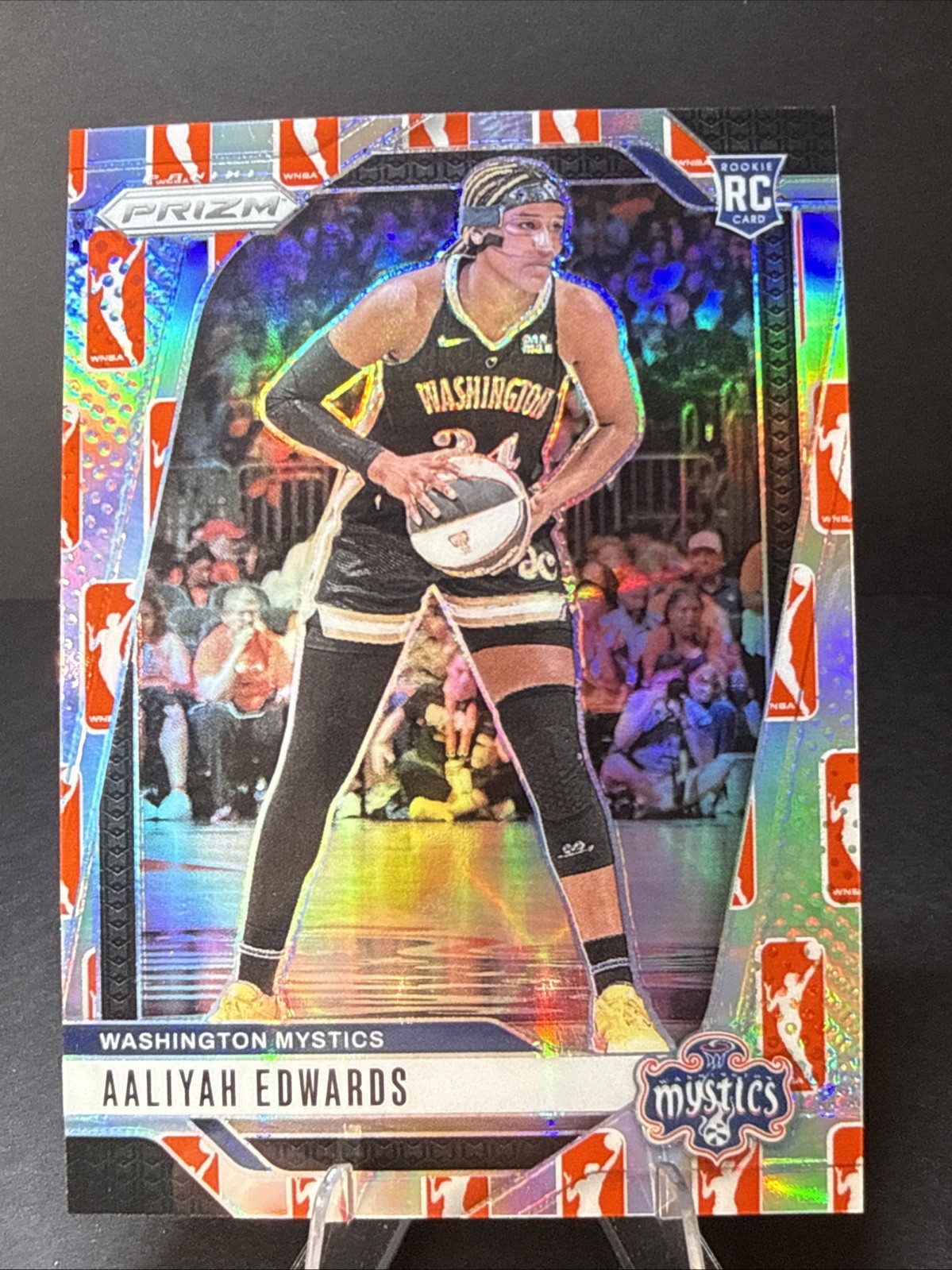 2024 Panini Prizm WNBA AALIYAH EDWARDS #70 WNBA Logo Prizm RC Rookie SP Mystics