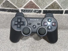 GENUINE SONY PLAYSTATION 3 PS3 BLACK OEM DUALSHOCK 3 CONTROLLER - TESTED