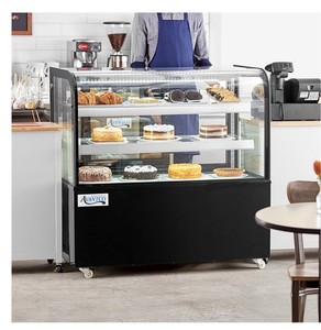 Avantco BC-48-HC 48” curved glass black refrigerated bakery diaplay Case