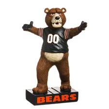 Chicago Bears Team Mascot Garden Statue, Hand Painted Resin, 12 Inch, Indoor...