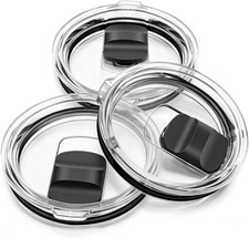 3 Pack Spill-Proof Tumbler Lids for Yeti 30oz, 14oz, and 35oz Straw Mugs with Ma