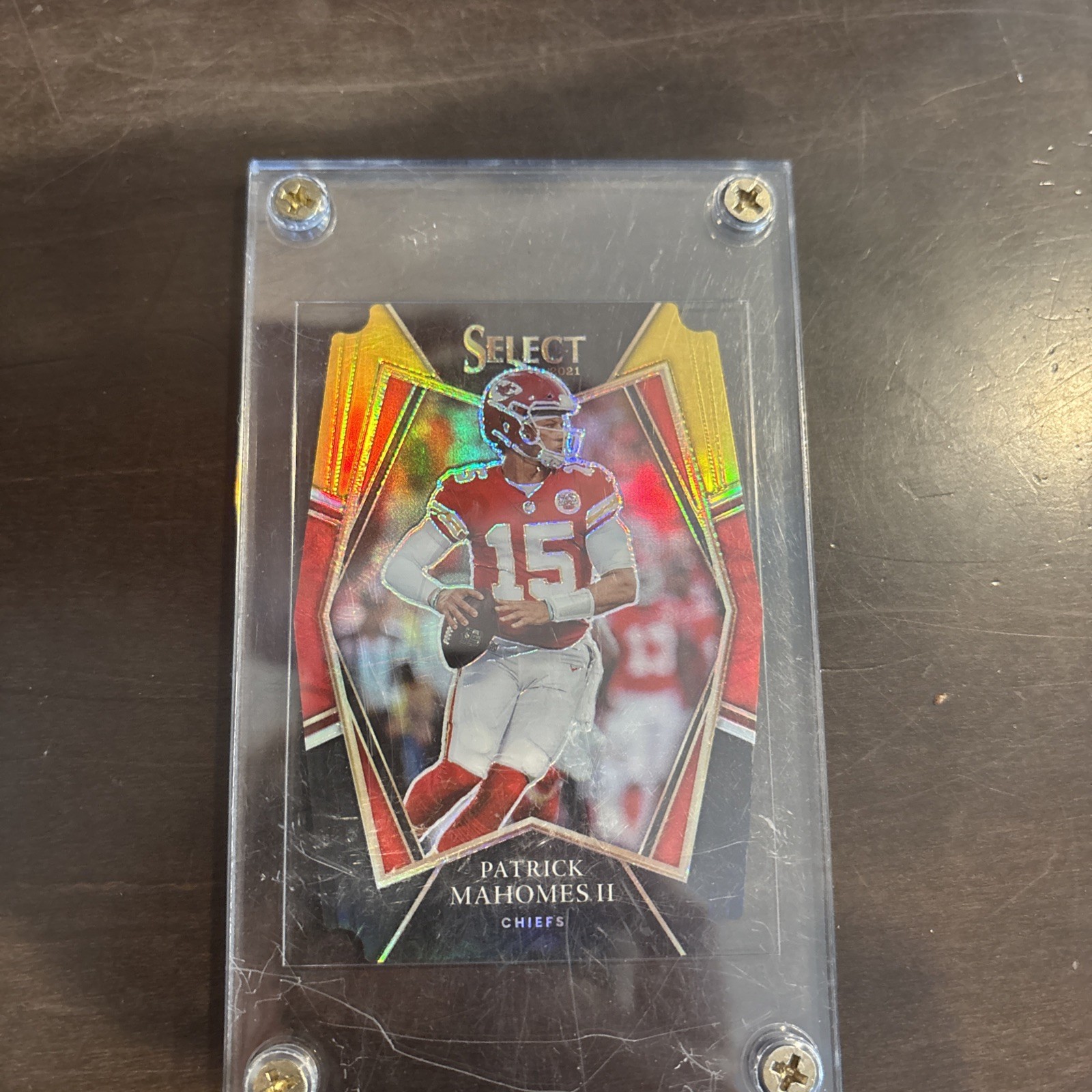 2021 Select Premier Level Patrick Mahomes II Black and Gold Die-Cut No. 102