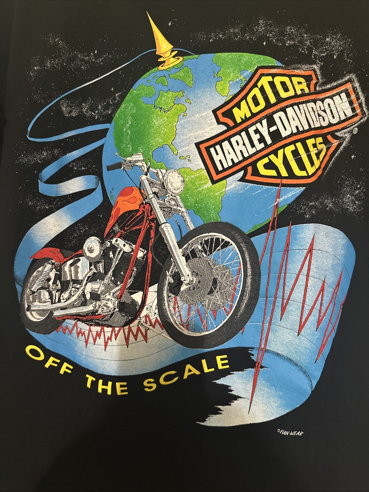 Vintage Rare Harley Davidson “ Off The Scale” T Shirt By Fun Wear size L image 5