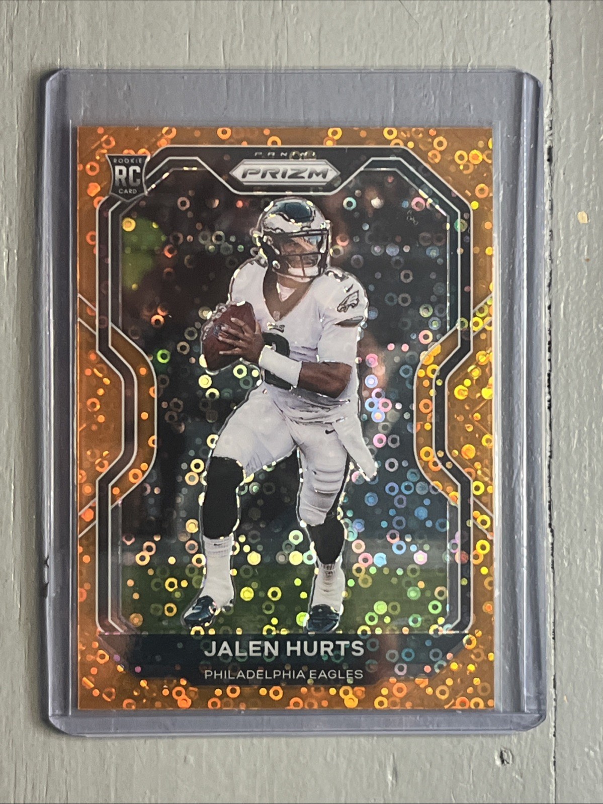 2020 Prizm Jalen Hurts Orange Disco Rookie Bubble Refractor RC Eagles STAR HOT!