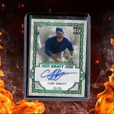 2020 Leaf Ultimate Cory Abbott Draft Green Rookie Auto 23/25 #BA-CA1