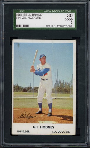 Gil Hodges #14 1961 Bell Brand Dodgers card