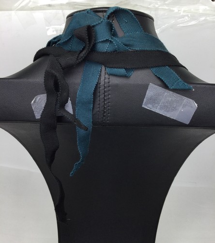 J. Crew Lot of 2 Mint Green & Clear Rhinestone Ribbon Tie Necklaces - Picture 3 of 5