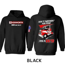 Vintage Kenworth W9 Ain’t Nothin’ As Fine Semi Truck Hoodie, Classic Big Rig