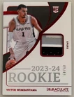 2023-24 Victor Wembanyama Immaculate Collection Red Patch RC...#49/49