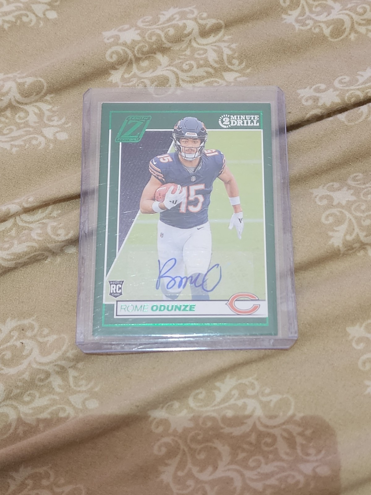 Rome Odunze Panini Zenith #186 Autograph-Two Minute Drill