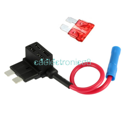 12V Car Add-a-circuit Fuse TAP Adapter Standard ATM APM Auto Blade Fuse Holder A