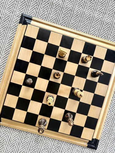 Großes Massivholz Schachspiel 24" Zoll Brettstil großer Jumbo - Bild 6 von 24