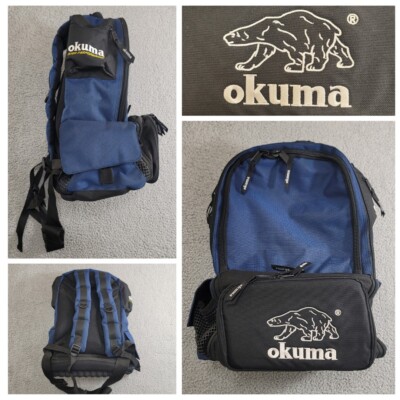 Okuma Tournament Soft Sided Fishing Tackle Bag, Water Resistant Blue  Backpack
