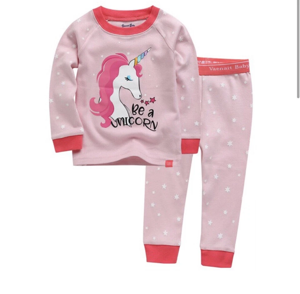 Juego de pijama unicornio para niñas Foto 2 de 4